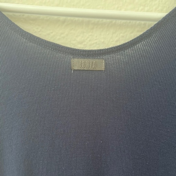 Soft Modal Rib Snap Front Long Sleeve Dress - Picture 8 of 8